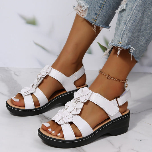 Floral Comfort Andrea Serena Wedge Sandals