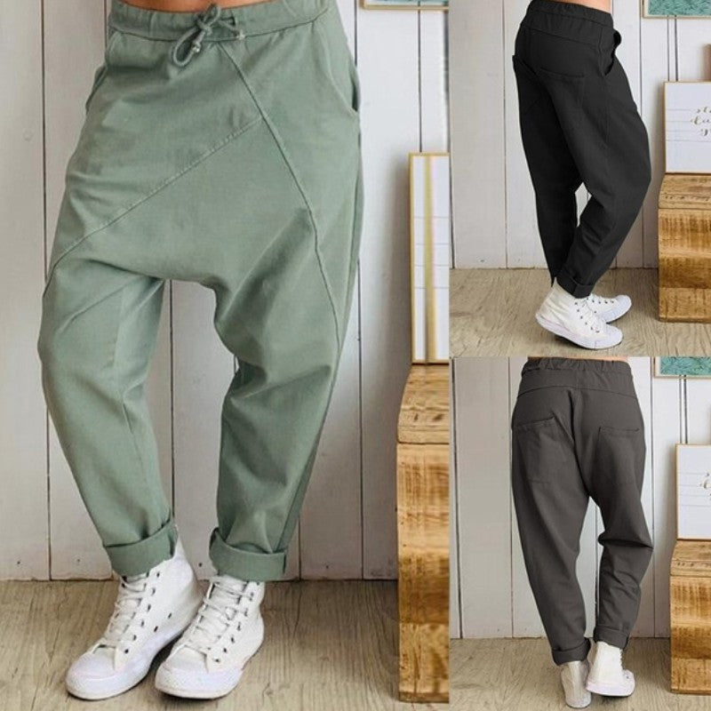 Relaxed Fit Andrea Serena Cotton Harem Pants