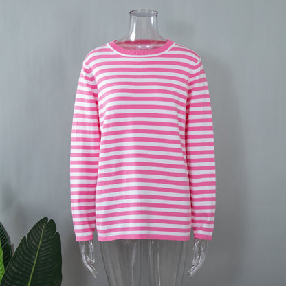 Andrea's™ | Gestreiftes Strickshirt mit Rundhalsausschnitt