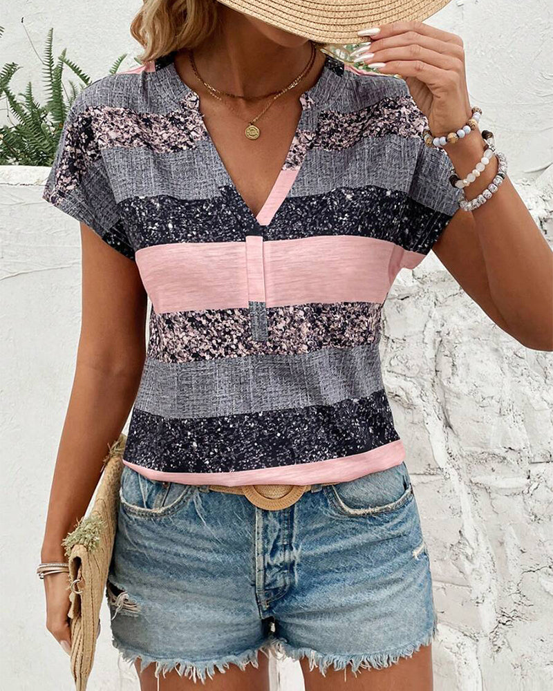 Andrea's™ | T-Shirt V-Ausschnitt Kurzarm