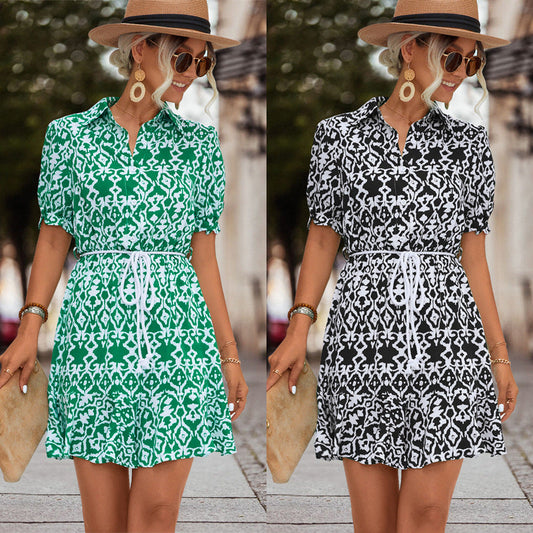 Schickes A-Linien-Kleid mit Print von Andrea Serena