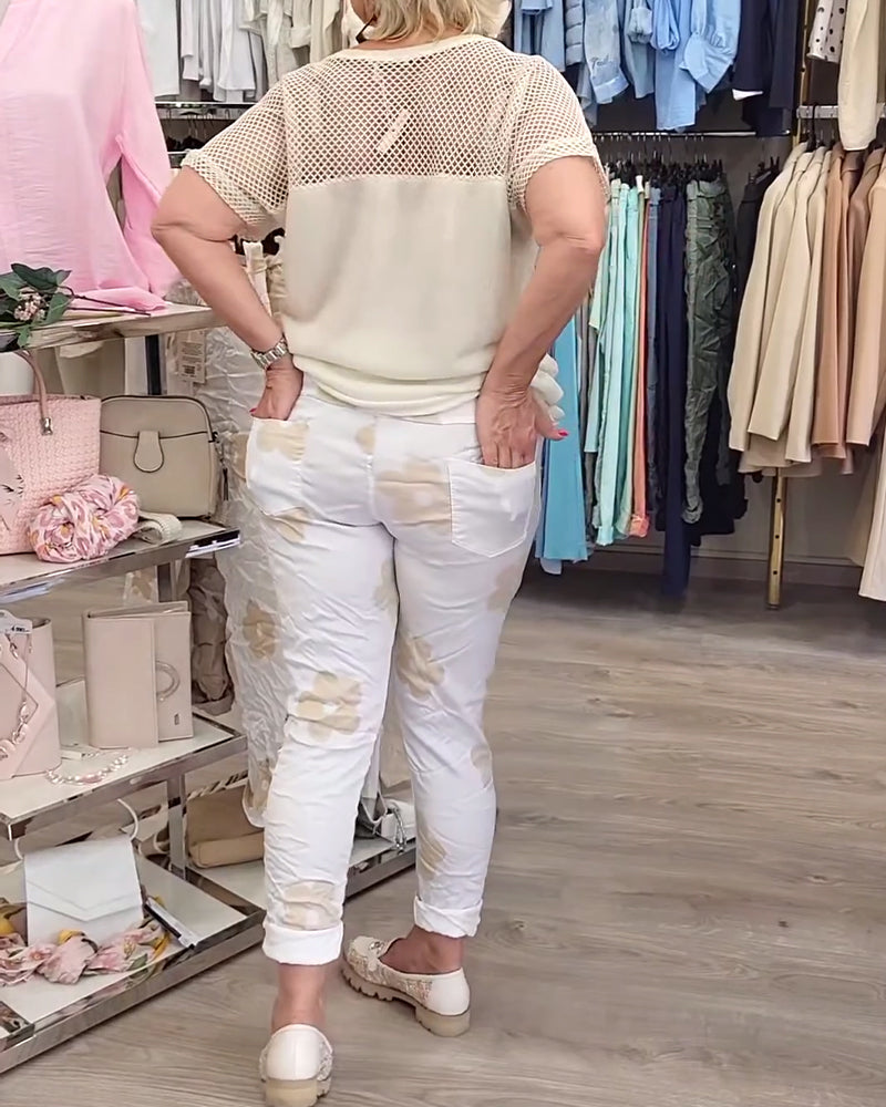 Andrea's™ | Hose lässig Print Kordelzug