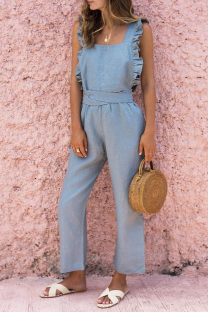 Eleganter Jumpsuit mit Rüschenbesatz von Andrea Serena