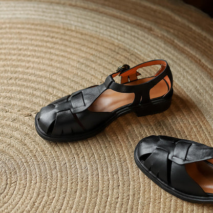 Retro-Römersandalen aus Rindsleder von Andrea Serena