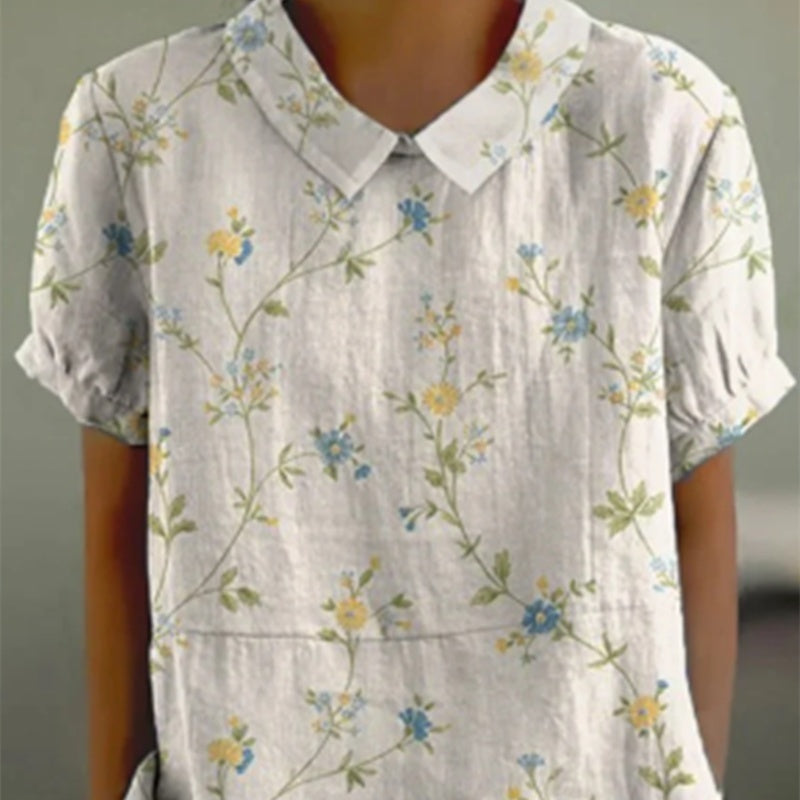 Andrea's™ | Bedruckte Bluse mit Rundhalsausschnitt