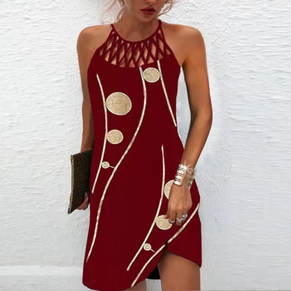 Schickes Neckholderkleid mit Print von Andrea Serena