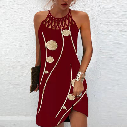 Schickes Neckholderkleid mit Print von Andrea Serena