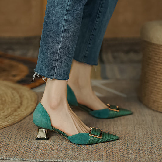 Andrea's™ | Damen High Heels mit spitzer Zehenpartie und Schnalle