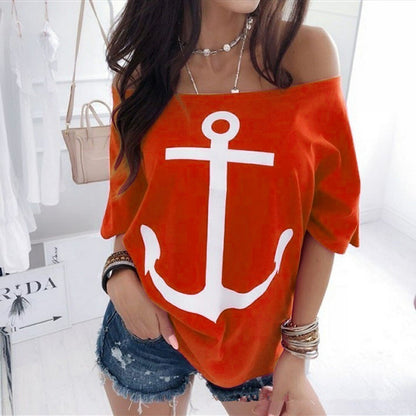 Nautisches Anker-Off-Shoulder-Top von Andrea Serena
