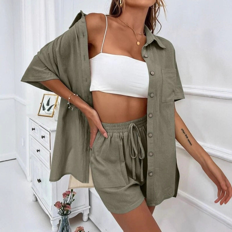Schickes Andrea Serena Hemd- und Shorts-Set