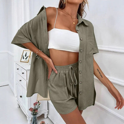 Schickes Andrea Serena Hemd- und Shorts-Set