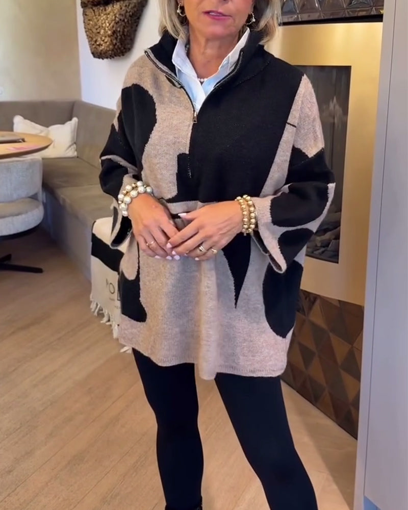 Andrea's™ | Pullover mit halbem Reißverschluss und modischem Stehkragen