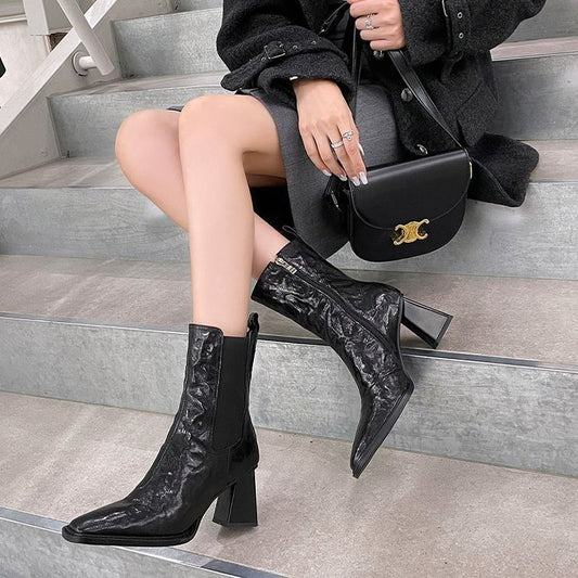 Andrea's™ | Damenstiefel mit Blockabsatz