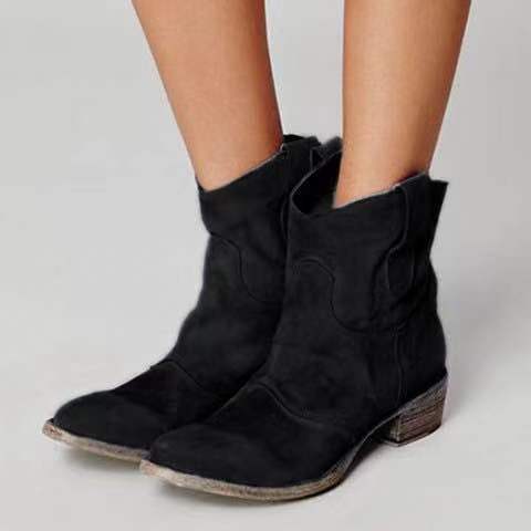 Andrea's™ | Damen-Martinstiefel mit niedrigem, eckigem Absatz