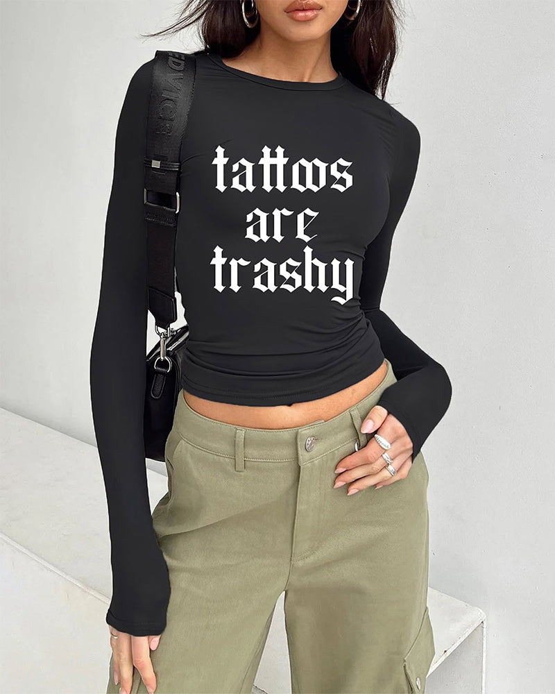 Andrea's™ | T-Shirt Eng anliegendes, langärmliges T-Shirt