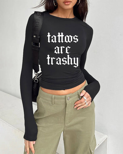 Andrea's™ | T-Shirt Eng anliegendes, langärmliges T-Shirt