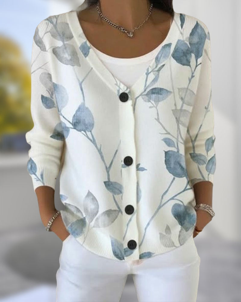 Andrea's™ | Cardigan Mit Botanisch-Inspirierter Stimmung