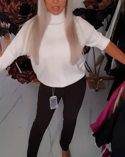 Andrea's™ | Pullover Stehkragen stylisch halbärmlig