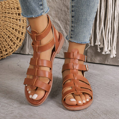 Elegante römische Andrea Serena Hollow Sandalen