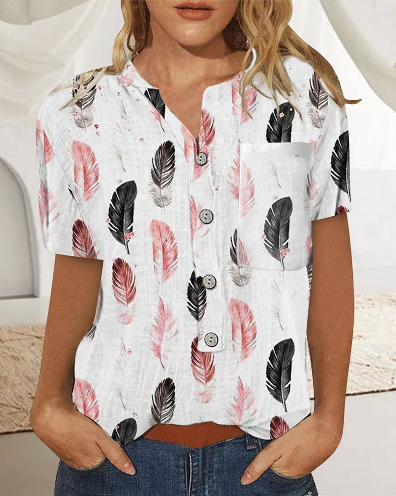 Andrea's™ | Bedrucktes Kurzarm-Top