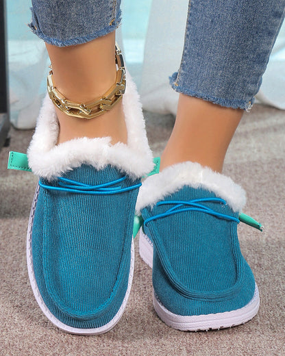 Andrea's™ | Einfarbige, dicke, warme baumwollschuhe