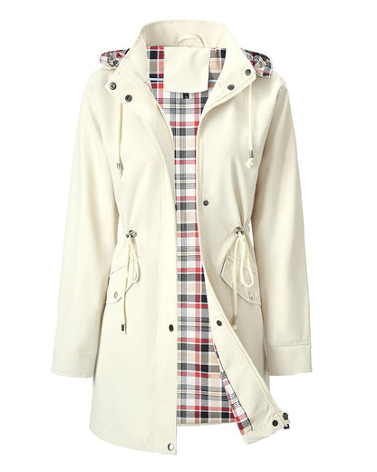 Andrea's™ | Damen Langer Wasserdichter Trenchcoat Mit Kapuze