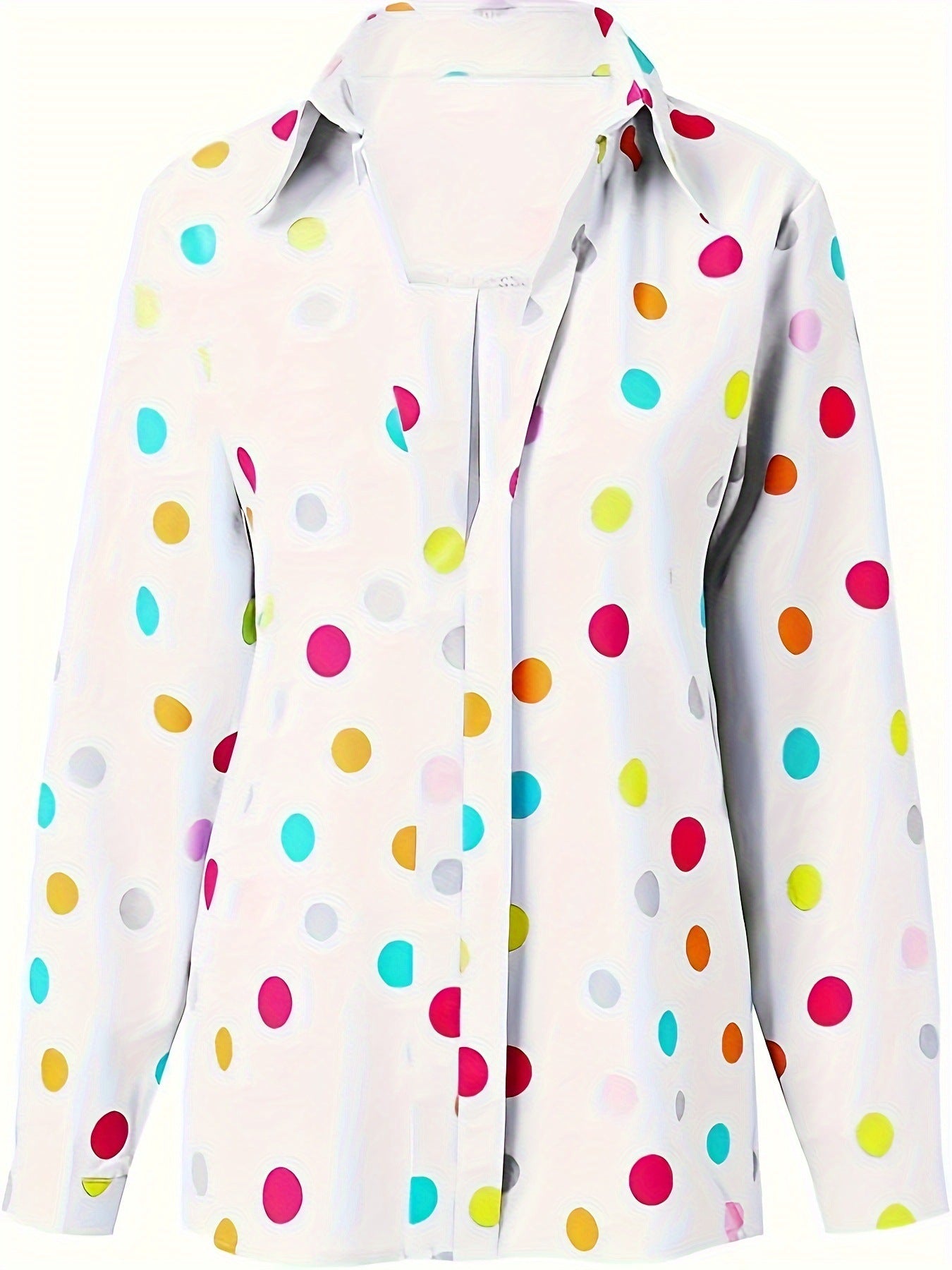 Verspielte Andrea Serena Alltagsbluse mit Polka-Dots
