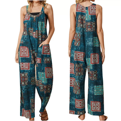 Vintage-Jumpsuit mit Andrea Serena-Print