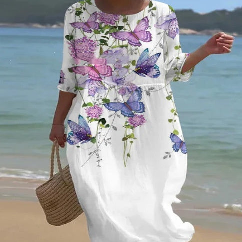 Andrea's™ | Bequemes geblümtes Sommer-Maxikleid