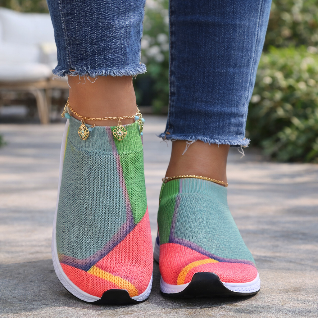 Colorblock Mesh Sneakers von Andrea Serena