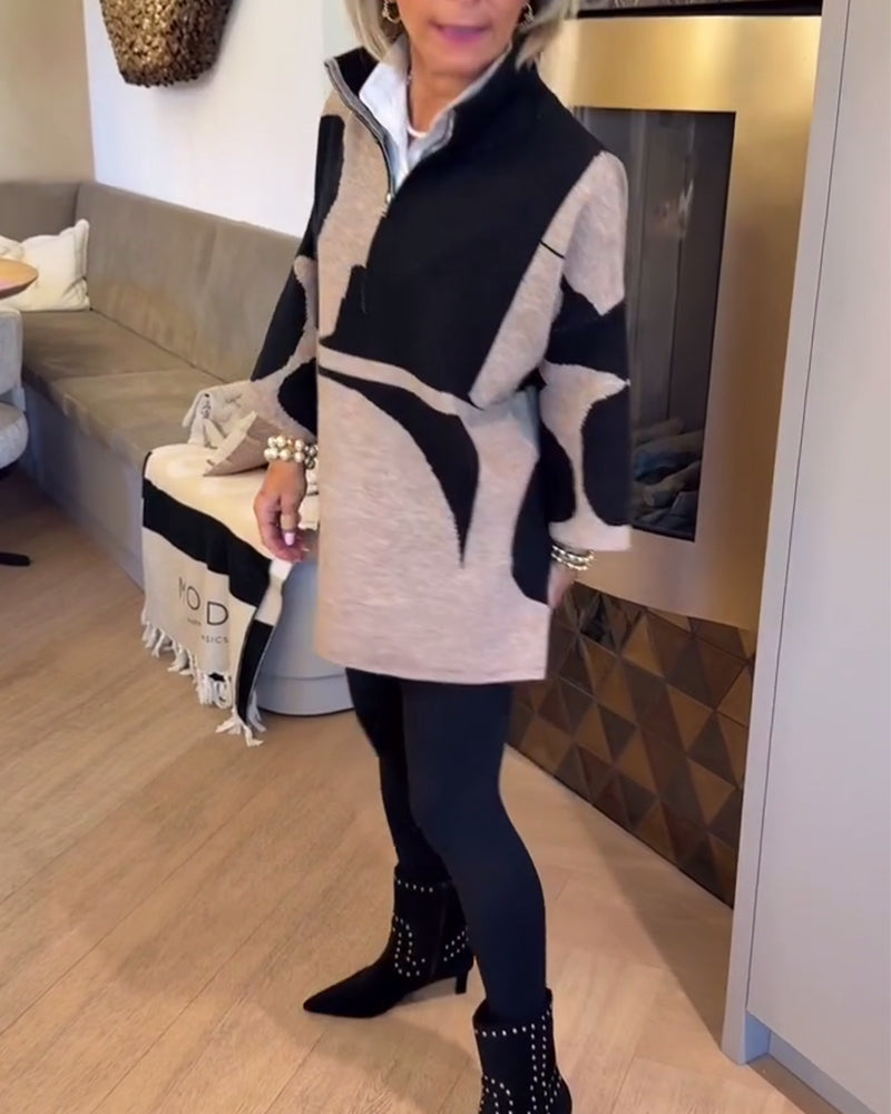 Andrea's™ | Pullover mit halbem Reißverschluss und modischem Stehkragen