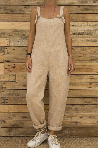 Lässiger Jumpsuit aus Baumwollleinen von Andrea Serena