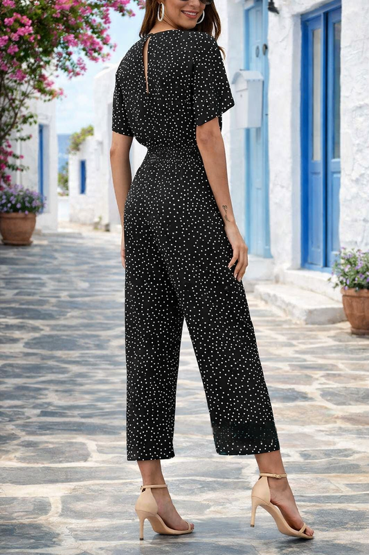 Schicker Jumpsuit mit Blumenmuster, inspiriert von Andrea Serena und Pinterest