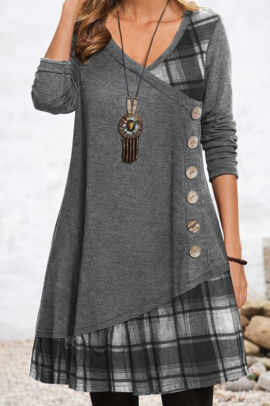 Andrea's™ | Lässiges Langarmshirt mit Patchwork-Design