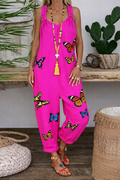 Lebhafter Schmetterlings-Jumpsuit von Andrea Serena