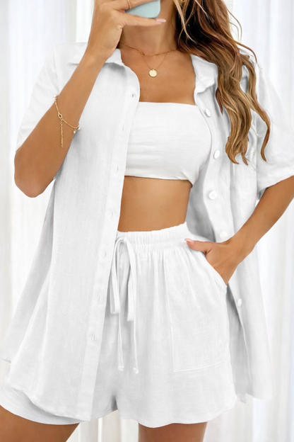 Schickes Andrea Serena Hemd- und Shorts-Set