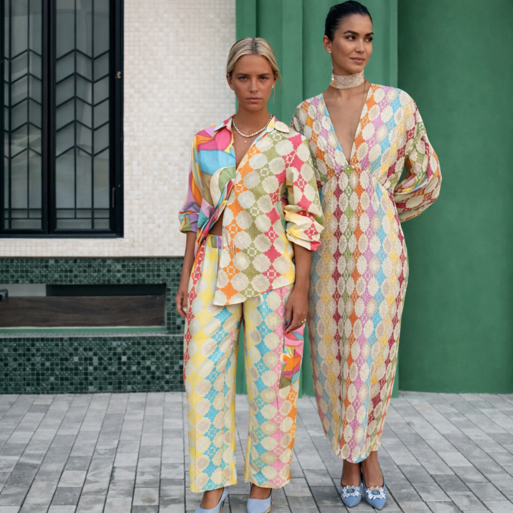 Langarmshirt mit lebhaftem Graffiti-Print von Andrea Serena
