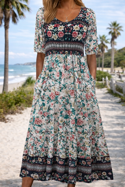Sommerkleid von Andrea Serena im Boho-Blumenstil
