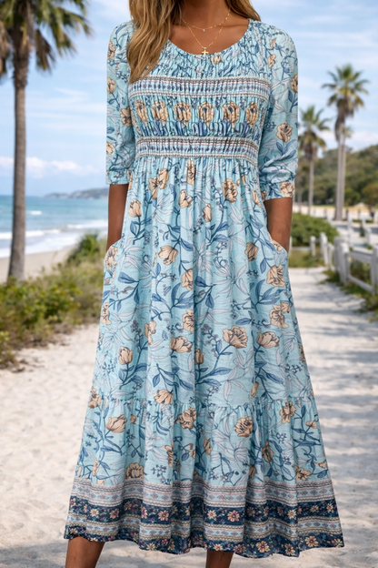 Sommerkleid von Andrea Serena im Boho-Blumenstil