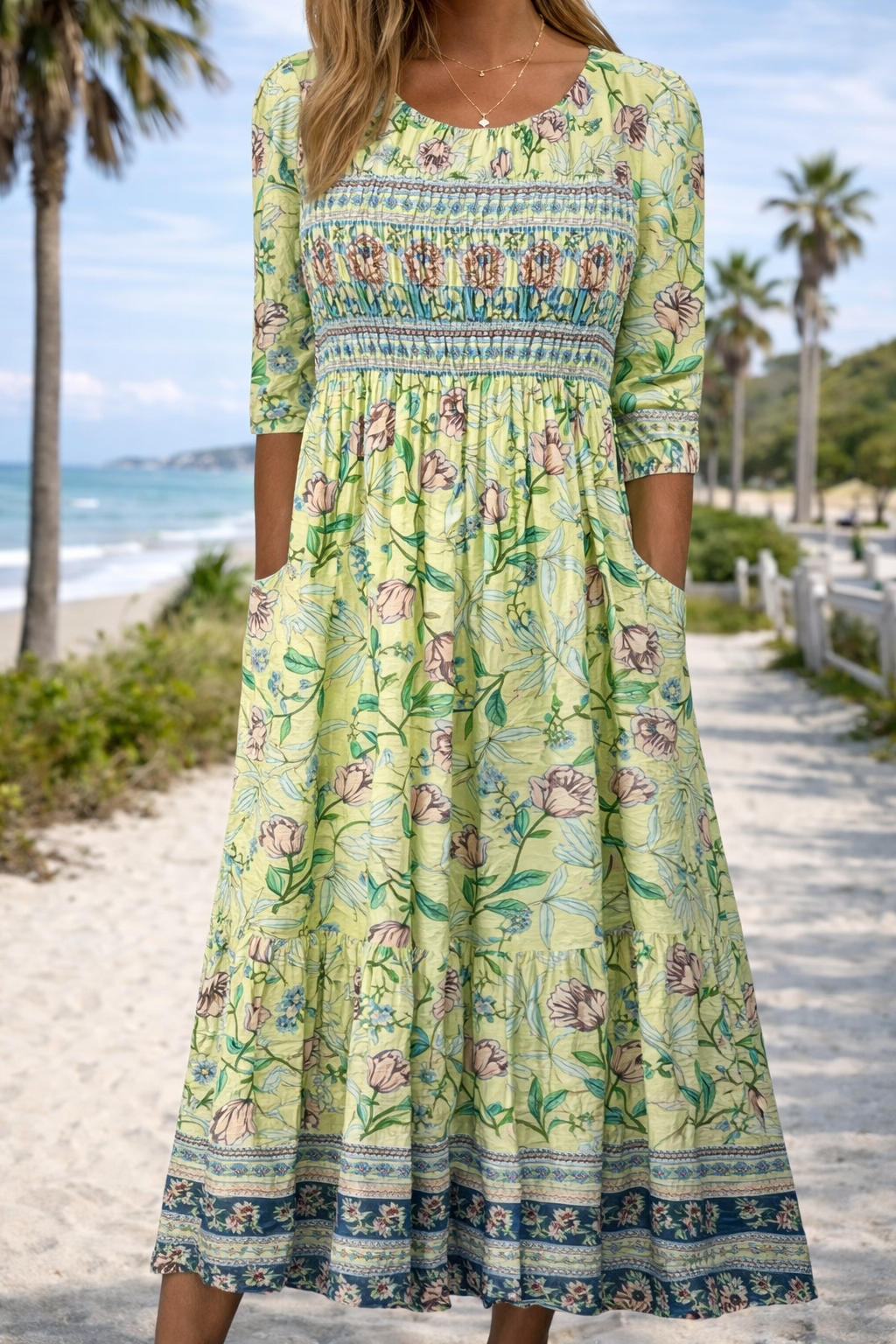Sommerkleid von Andrea Serena im Boho-Blumenstil