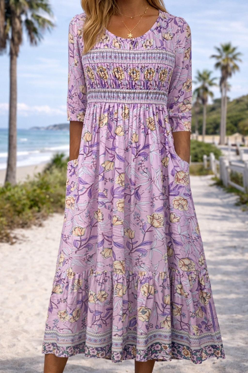 Sommerkleid von Andrea Serena im Boho-Blumenstil