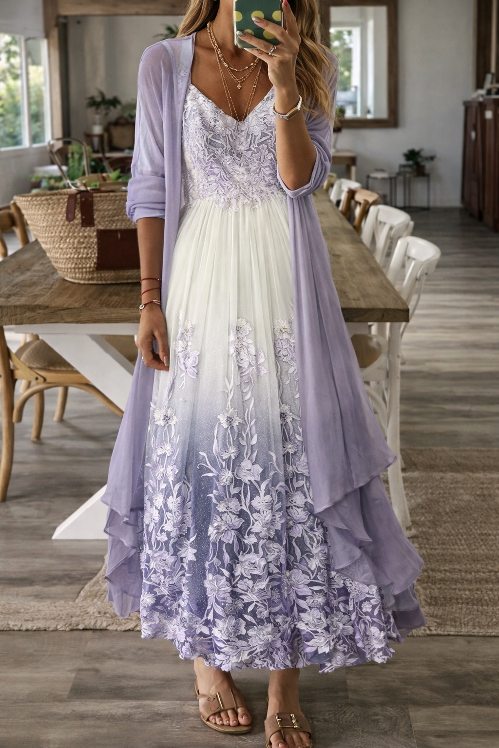 Sommerkleid „Andrea Serena“ mit Blumenmuster und Trägern