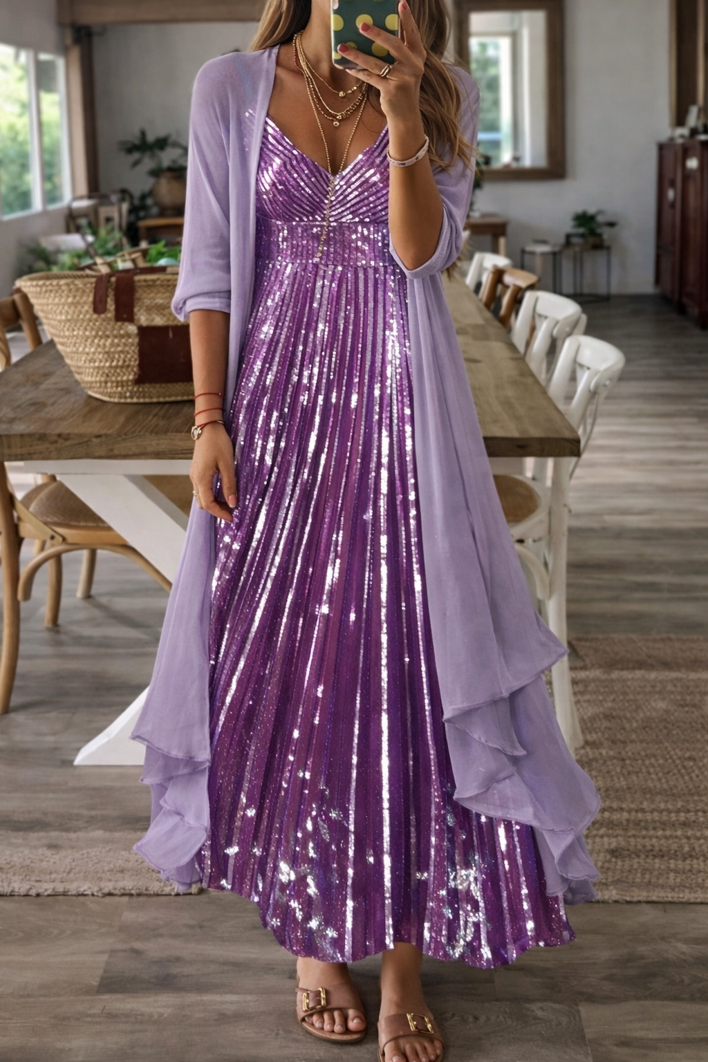 Sommerkleid „Andrea Serena“ mit Blumenmuster und Trägern