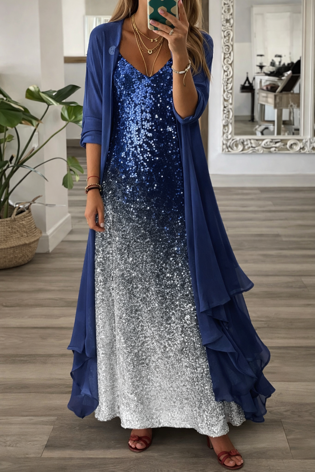 Sommerkleid „Andrea Serena“ mit Blumenmuster und Trägern