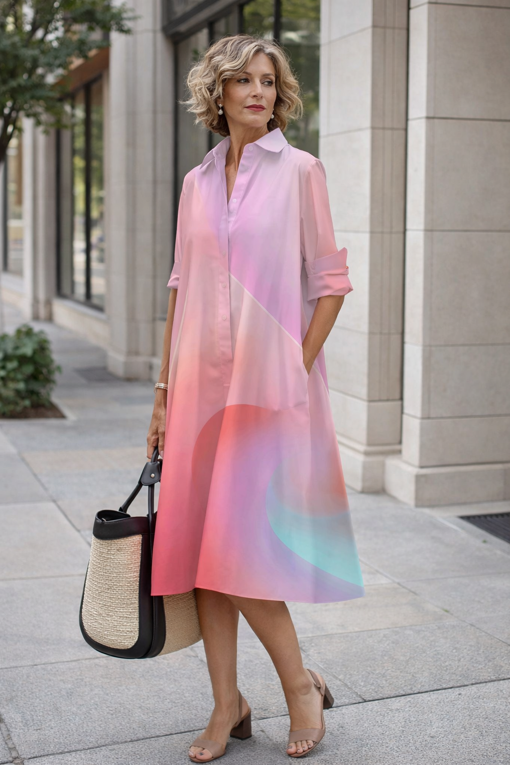 Strahlendes Sommerhemdkleid von Andrea Serena