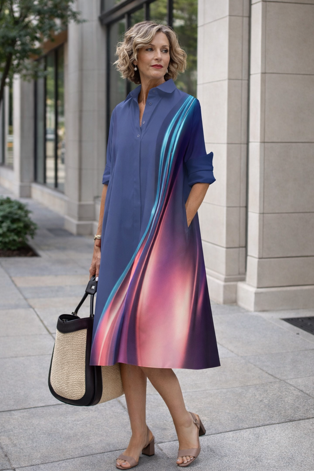 Strahlendes Sommerhemdkleid von Andrea Serena