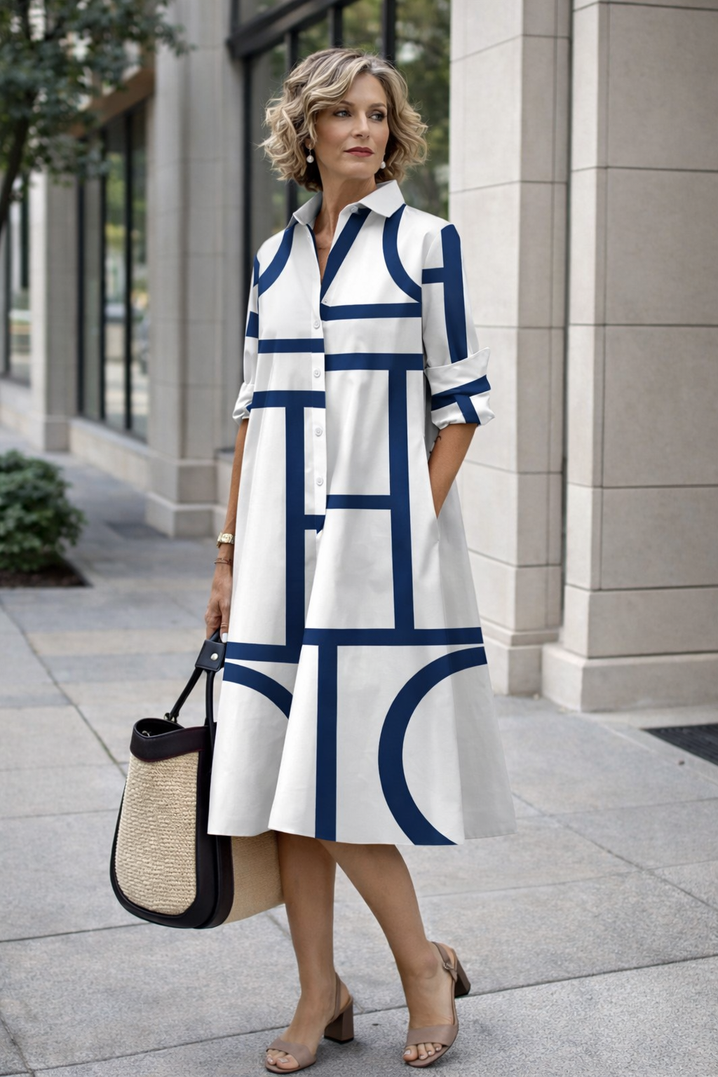 Strahlendes Sommerhemdkleid von Andrea Serena