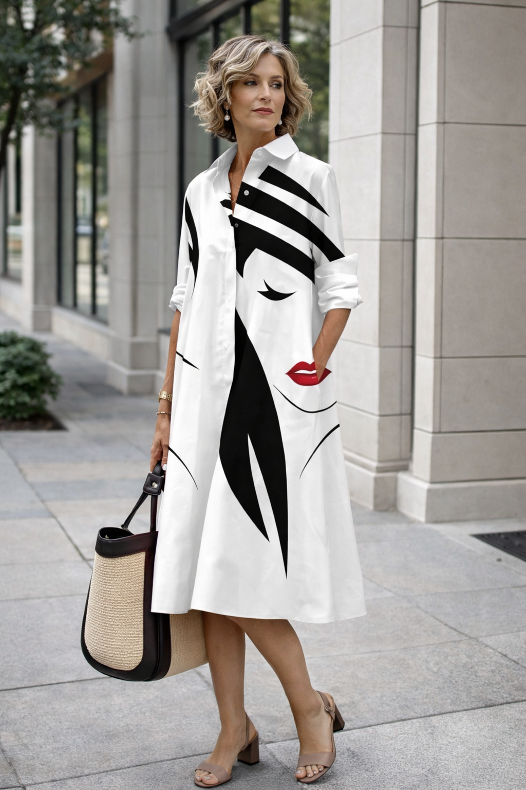 Strahlendes Sommerhemdkleid von Andrea Serena
