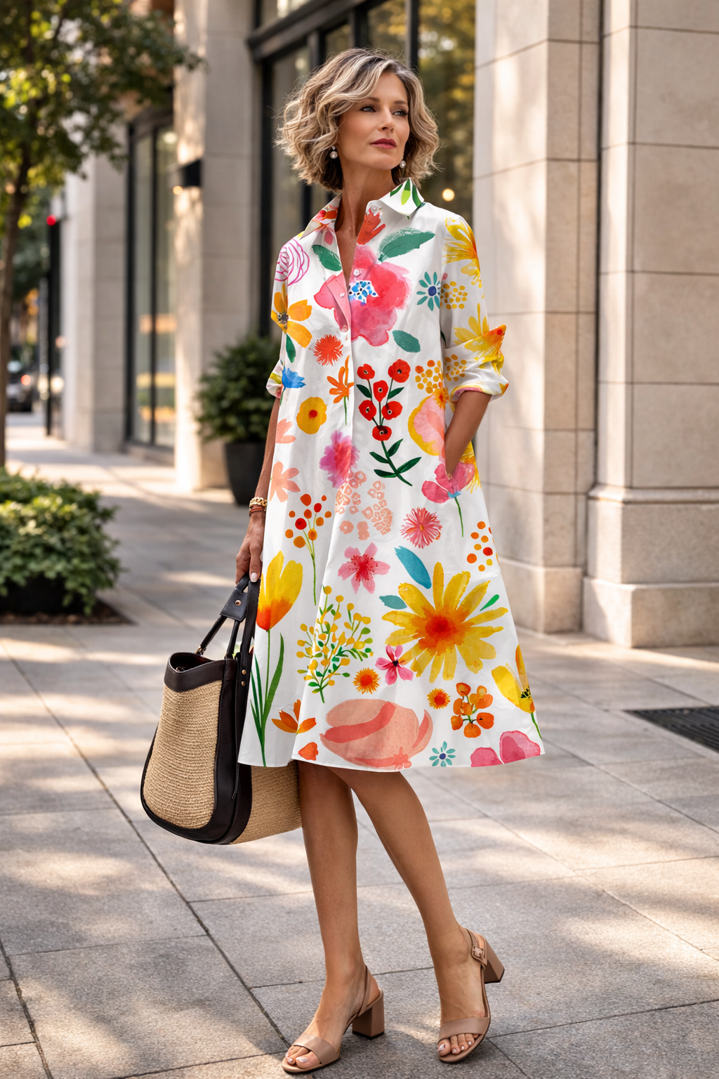 Strahlendes Sommerhemdkleid von Andrea Serena