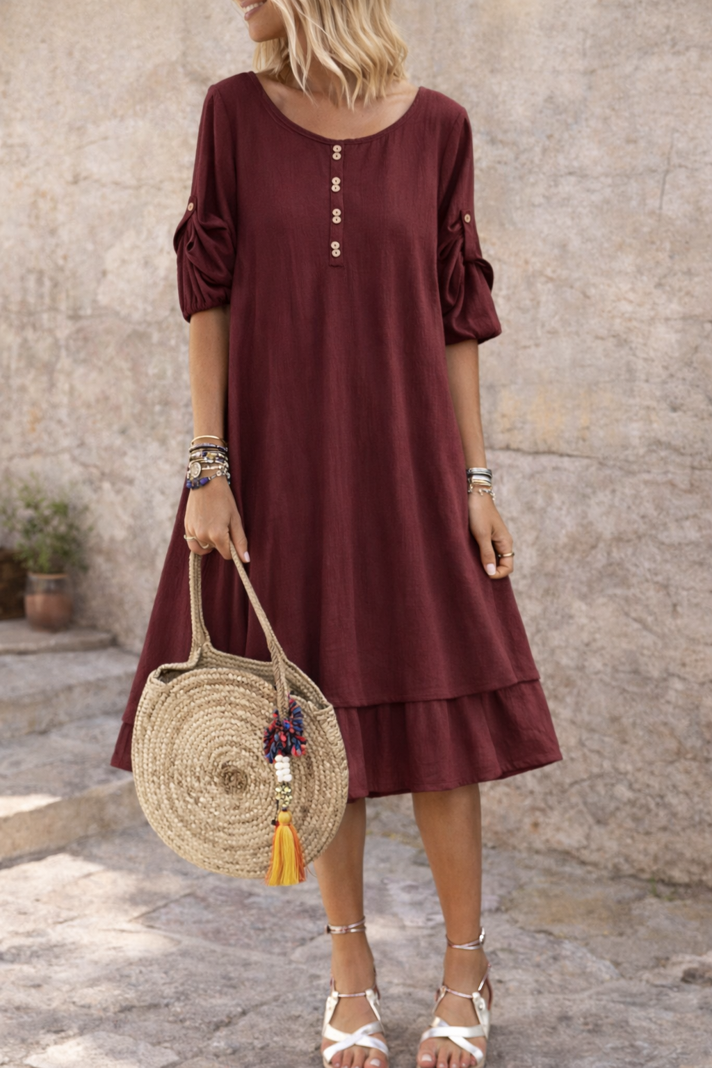 Retro-Sommer-Swingkleid von Andrea Serena in Übergröße